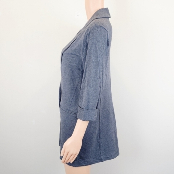 Joie Grey 3/4 Sleeve One Button Blazer Jacket - Picture 4 of 11